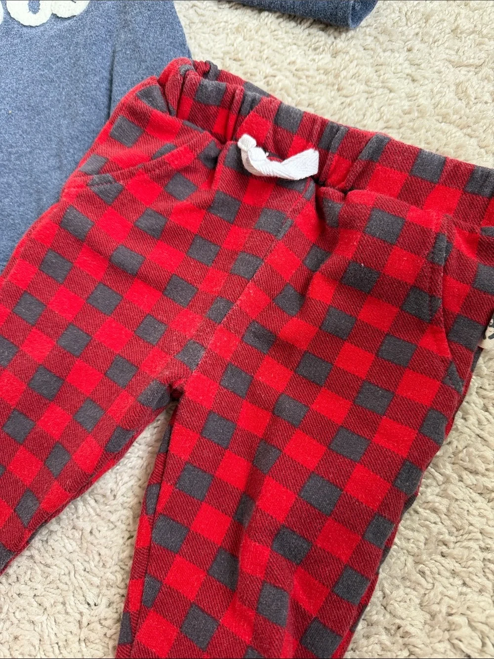 Unisex Baby “Love Bug” Outfit - Gray & Red